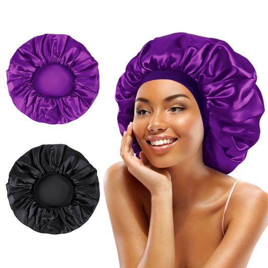 Kenllas Large Women Silk Satin-Bonnet - 2 PCS