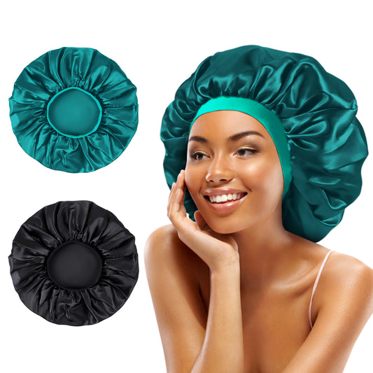 Kenllas Large Women Silk Satin-Bonnet - 2 PCS