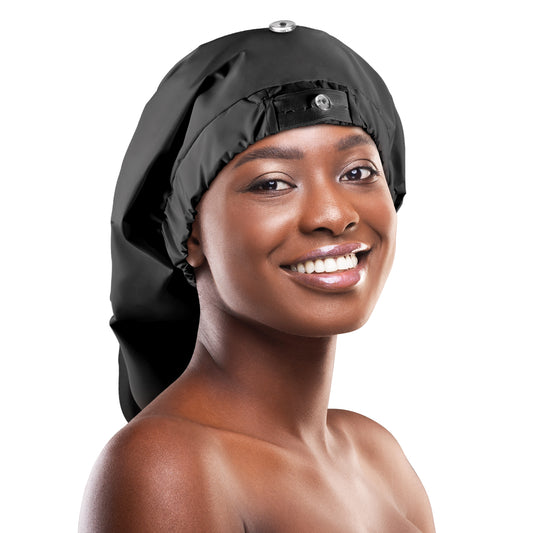 HAVHAF Dapper Men Shower Cap For Men (Glossy Black, XL) – havhaf