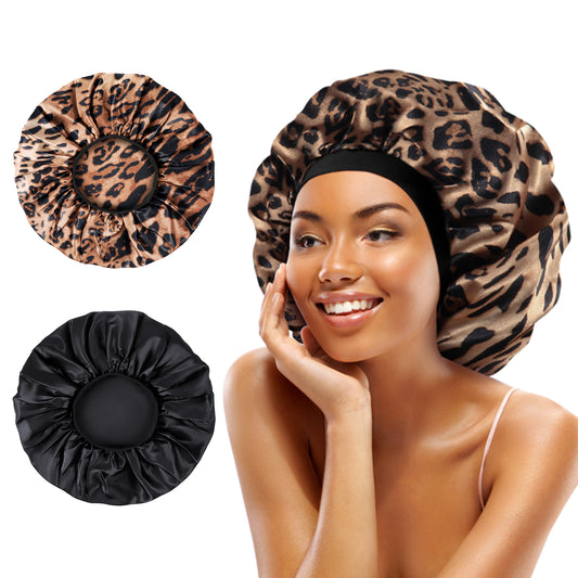 Kenllas Large Women Silk Satin-Bonnet - 2 PCS