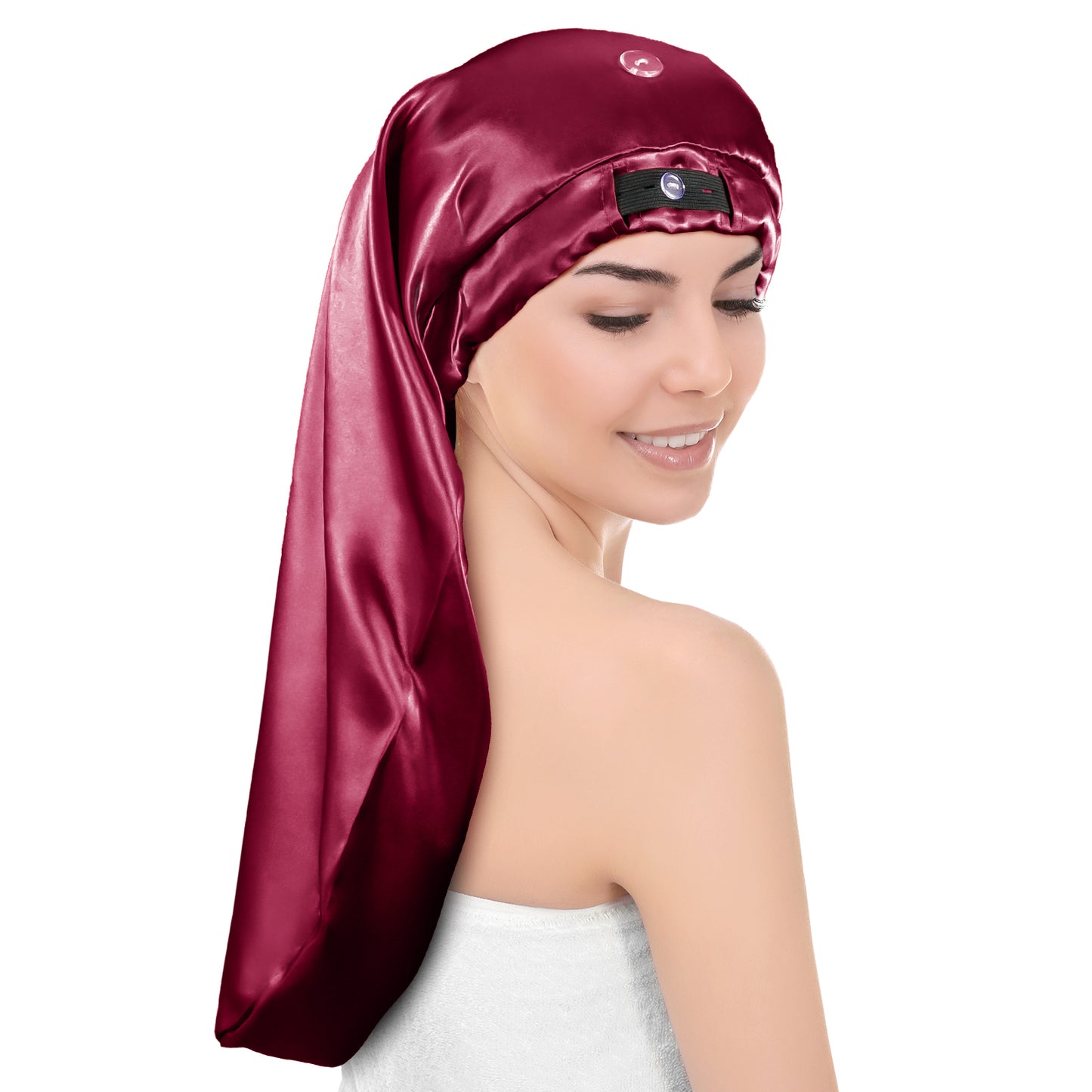 Kenllas Long Satin Sleep Bonnet- Extra Large Foldable Sleeping Cap