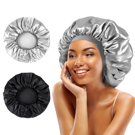 Kenllas Large Women Silk Satin-Bonnet - 2 PCS